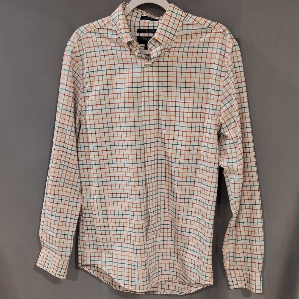Saddlebred Multicolor Checkered Shirt 15.5